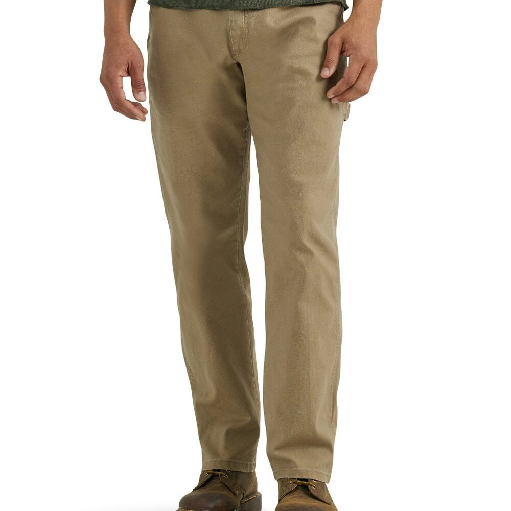 NWT W32 L34 Wrangler Men’s Carpenter Jeans Flex – Classic Khaki Straight Leg